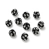6mm Brass Rhinestone Beads X1-KK-S519-01A-EB-1
