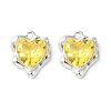 Brass Micro Pave Cubic Zirconia Charms KK-L208-06P-04-2