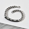201/304 Stainless Steel Box Chain Bracelets for Unisex BJEW-F522-03EB-1