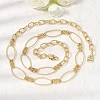 Brass Horse Eye Link Chain Necklaces NJEW-L013-15G-3
