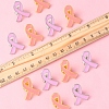 12Pcs 2 Styles Breast Cancer Awareness Pink Ribbon Enamel Pin JEWB-FS0001-08-5