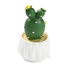 Resin Simulation Potted Cactus DJEW-F019-01G-2