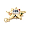 Brass Micro Pave Colorful Cubic Zirconia Pendants ZIRC-E006-05G-04-3
