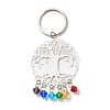 201 Stainless Steel Filigree Pendants Keychains KEYC-JKC00294-1