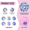 30Pcs Handmade Gold Sand Lampwork Beads LAMP-TA0002-37B-3