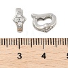 Brass Micro Pave Clear Cubic Zirconia Fold Over Clasps KK-U056-10P-2