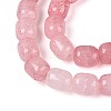 Baking Paint Crackle Glass Beads Strands DGLA-N019-01B-04-4