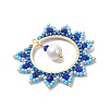 Glass Seed Beaded Sun Pendants PALLOY-MZ00857-01-3
