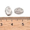 Hammered 304 Stainless Steel Beads STAS-B127-01P-05-3