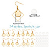 DIY Blank Dome Stainless Steel Dangle Earrings Making Kits DIY-AN0001-09G-2