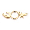 Zinc Alloy Kitten Open Back Bezel Links PALLOY-WH0039-02G-C-2