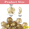 30Pcs Ion Plating(IP) 304 Stainless Steel Bead Caps STAS-YW0003-29-2