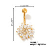 Shiny Brass Crystal Rhinestone Belly Button Rings CZ7821-7-1