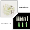 CHGCRAFT 9Pcs 9 Styles Synthetic Luminous Stone Double Terminal Pointed Pendants G-CA0001-72-3