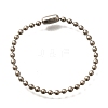 Brass Ball Chain Bracelets for Women Men BJEW-M059-01P-1