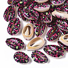 Printed Natural Cowrie Shell Beads X-SSHEL-R047-01-B08-1