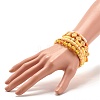 Round Imitation Amber & Polymer Clay Beads Stretch Bracelets Sets BJEW-JB07440-8