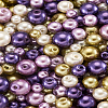 Cheriswelry 12 Strands 12 Styles Baking Painted Pearlized Glass Pearl Round Bead Strands HY-CW0001-03B-22