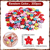 300Pcs 2-Hole Wood Buttons BUTT-SP0001-04B-2