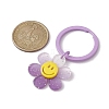 Sunflower with Smiling Face Gradient Sequins Acrylic Keychain KEYC-JKC00660-3
