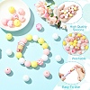 30Pcs 6 Styles Round Silicone Focal Beads SIL-YW0001-99-2