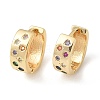 Brass Micro Pave Cubic Zirconia Hoop Earrings EJEW-H152-01D-G-4