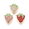Alloy Rhinestone and Enamel Pendants PALLOY-T092-42G-1
