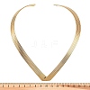 316L Surgical Stainless Steel Open V Shapd Torque Choker Necklaces for Women NJEW-F379-01G-4