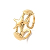 304 Stainless Steel Cuff Open Rings LS-RJEW-C151-03D-G-4