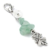 Natural Green Aventurine Chip Pendant Decorations HJEW-JM02712-01-4