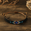 Bohemian Style Geometric Glass Seed Bead Handmade Bracelet for Women HL6362-8-1