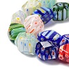 Handmade Millefiori Glass Bead Strands LAMP-G100-04-2