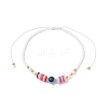 Glass Seed Beads Braided Bead Bracelets BJEW-MZ00211-05-2