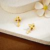 4Pcs Cross Stainless Steel Lapel Pin Back Brooches for Backpack Clothes JEWB-GA0001-53G-4