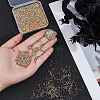 6000Pcs 2 Colors Brass Crimp Beads KK-PA0001-15-3