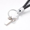PU Leather Braided Woven Rope Keychain KEYC-TAC0002-02P-2