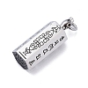 Non-Tarnish Openable 304 Stainless Steel Urn Ashes Pendants STAS-D097-08P-2