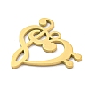 Ion Plating(IP) 304 Stainless Steel Pendants STAS-K253-06G-2