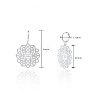 Brass Hoop Dangle Earrings WG5E99C-02-1