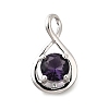 925 Sterling Silver Pave Cubic Zirconia Pendants STER-V001-03P-06-1