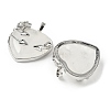 Natural Quartz Crystal Heart Pendants G-S391-01P-K-2