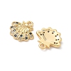 Brass Micro Pave Cubic Zirconia Charms KK-C099-01J-G-2