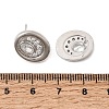 Brass Micro Pave Cubic Zirconia Stud Earrings EJEW-G471-13P-01-5