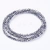 1 Strand Faceted Electroplate Glass Rondelle Beads Strands X-EGLA-J025-F03-3