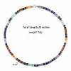Chakra Natural Mixed Stone Heishi Beaded Necklaces MA5809-1-3