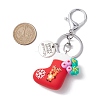 Christmas PVC Plastic Pendants Keychain KEYC-JKC00909-4