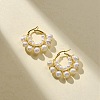 Natural Pearl Beaded Hoop Earrings EJEW-JE05168-01-2