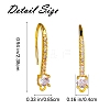 20Pcs Brass Micro Pave Clear Cubic Zirconia Earring Hooks ZIRC-SZ0005-09-2