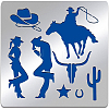 Cowboy Theme Stainless Steel Cutting Dies Stencils DIY-WH0279-068-1