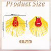 1 Pair Cloth Tassels Epaulette AJEW-HY0003-38B-2